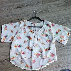 Band of Gypsies Floral Sheer Top